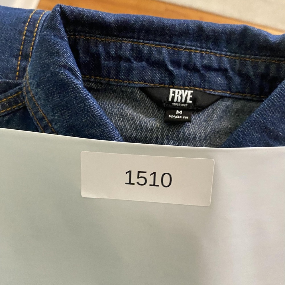 Frye Indigo Denim Long-Sleeve Shirt Dress - Picture 13 of 13